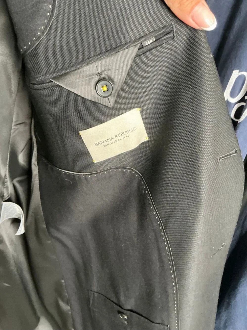 Banana Republic Tailored Slim Sports Coat | Black in 46R